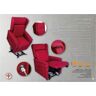 Relax e Design Poltrona Relax Alzapersona 2 motori, Roller, porta USB, mod. Valeria (Microfibra bordeaux cons 5 giorni)