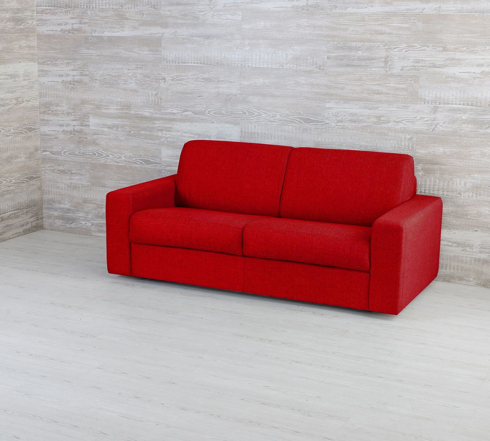 Duzzle Divano letto matrimoniale 160x190 / Braccioli 18 cm / Materasso 18 cm / Rosso