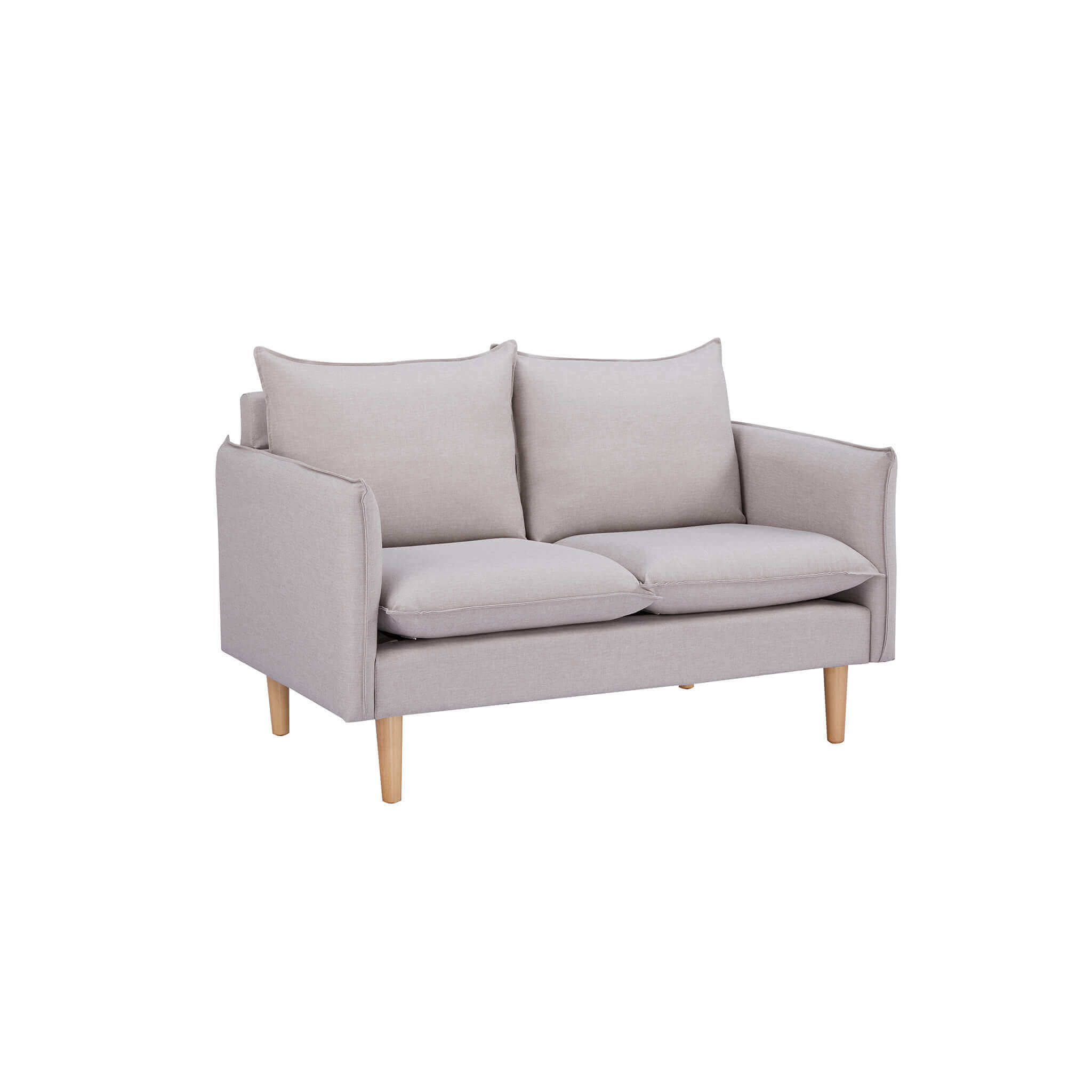 Milani Home divano 2 posti stile nordico scandinavo 130x84x51 h Beige 130 x 82 x 84 cm