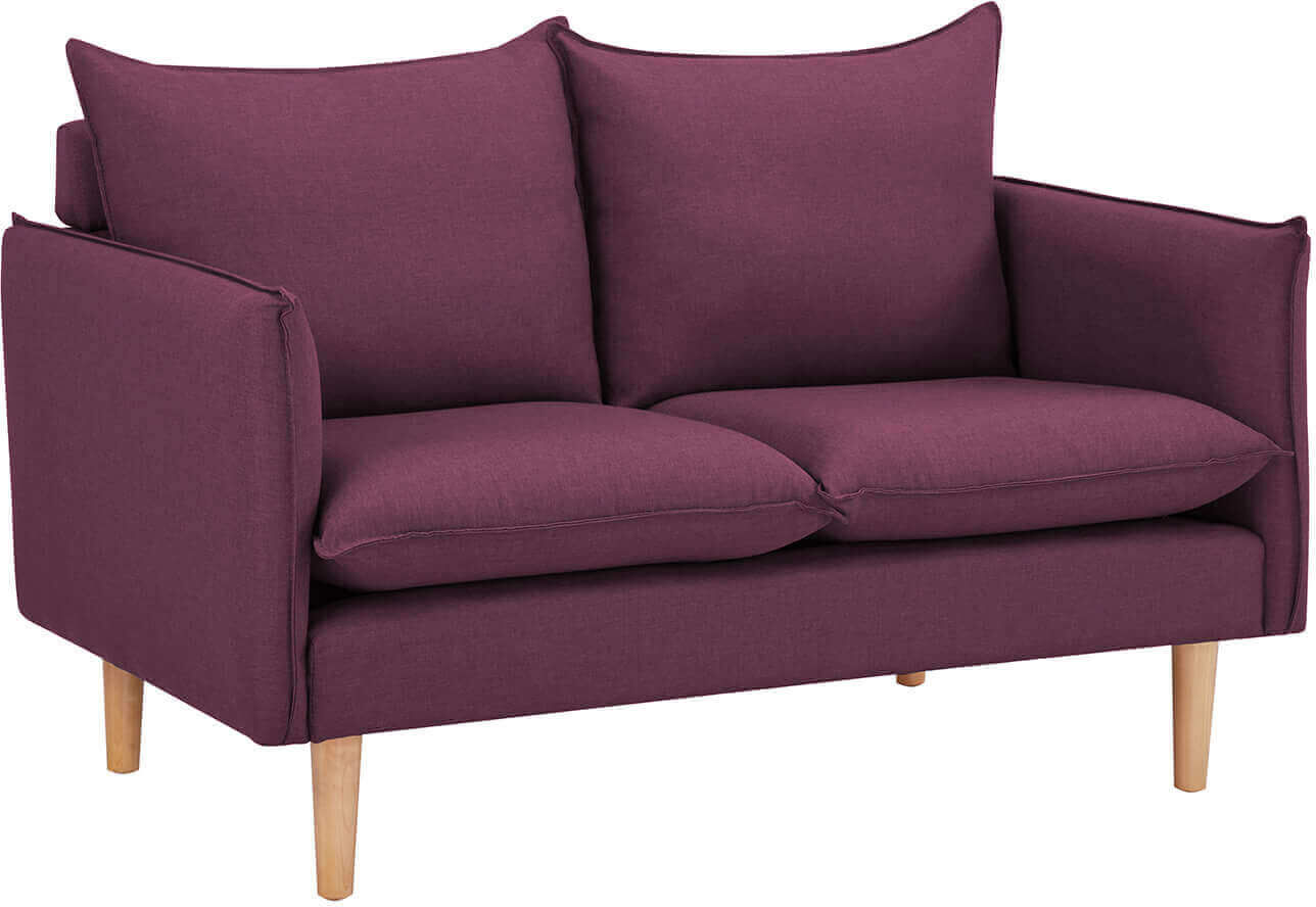 Milani Home divano 2 posti stile nordico scandinavo 130x84x51 h Viola 130 x 82 x 84 cm