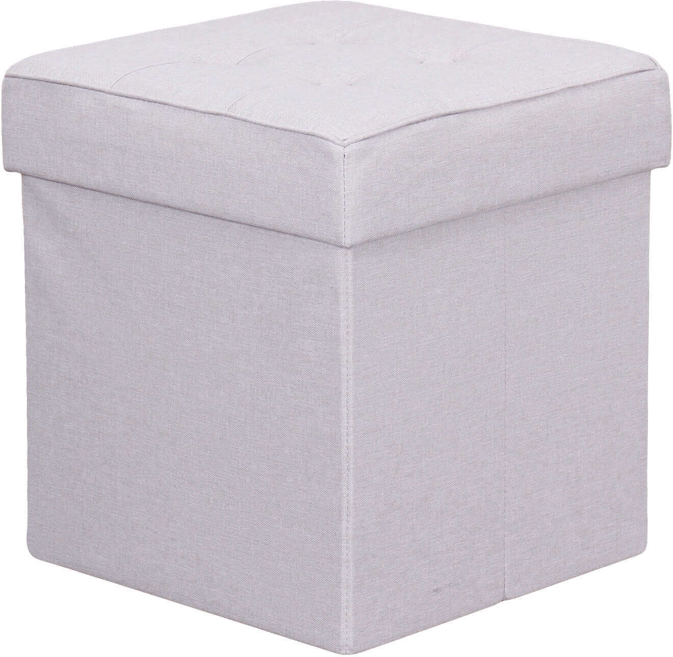 Milani Home pouf quadrato in stoffa di design moderno, cm 38 x 38 x 40 h Tortora 38 x 38 x 40 cm