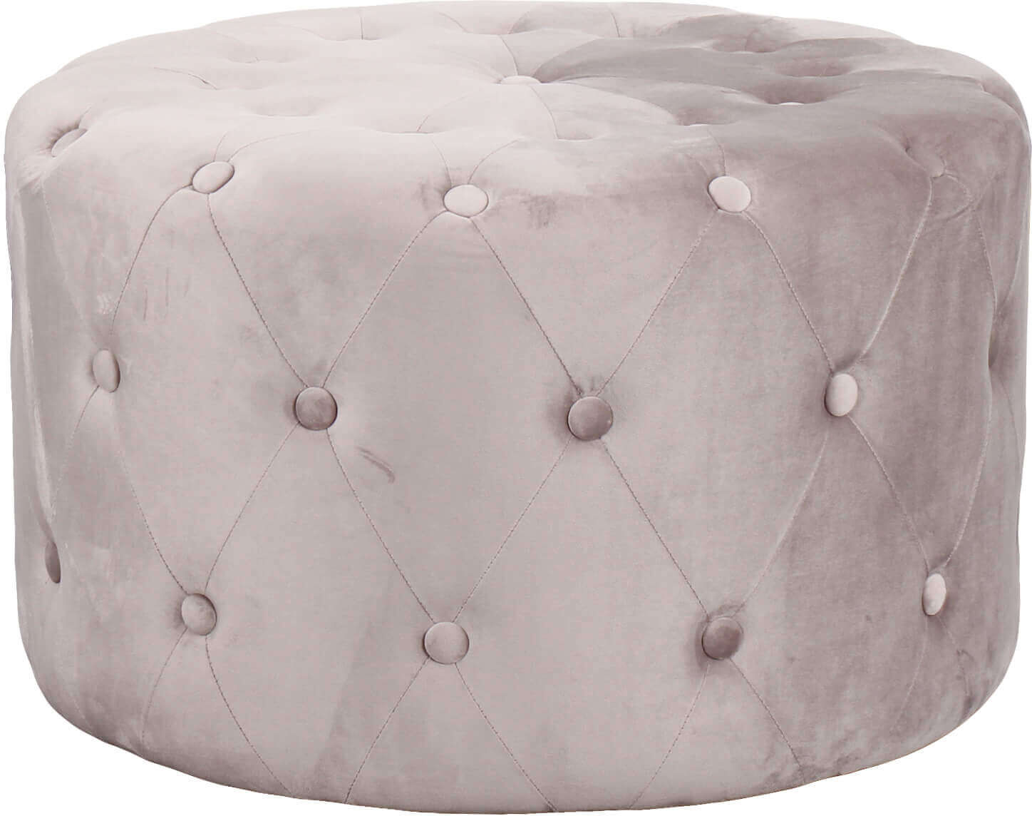 Milani Home pouf rotondo in velluto di design moderno, cm diametro 67 x 41 h Tortora x x 41 cm