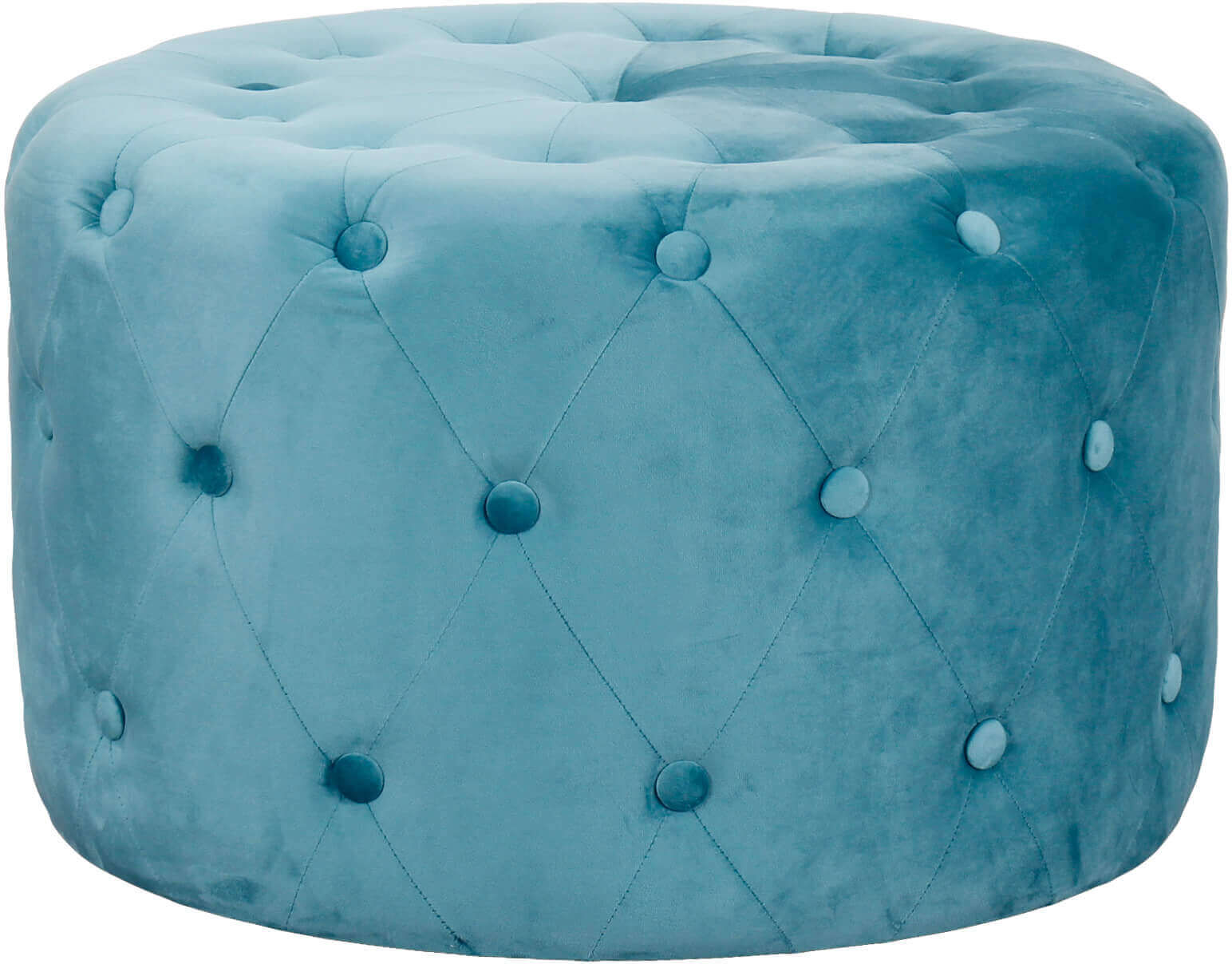 Milani Home pouf rotondo in velluto di design moderno, cm diametro 67 x 41 h Verde x x 41 cm