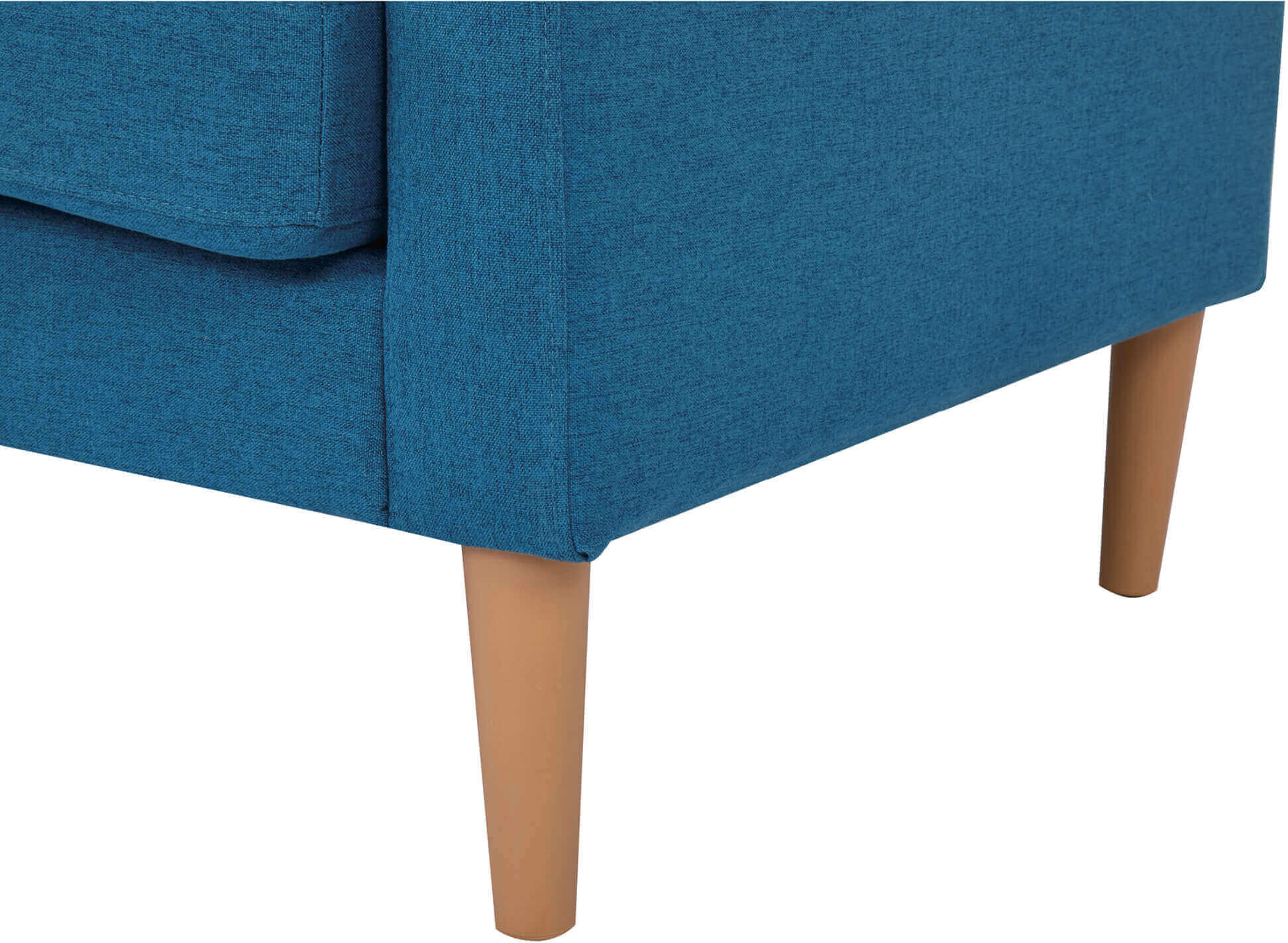 Milani Home Divano in tessuto 3 posti colorato di design scandinavo moderno per interno cas Blu 177 x 82 x 73 cm