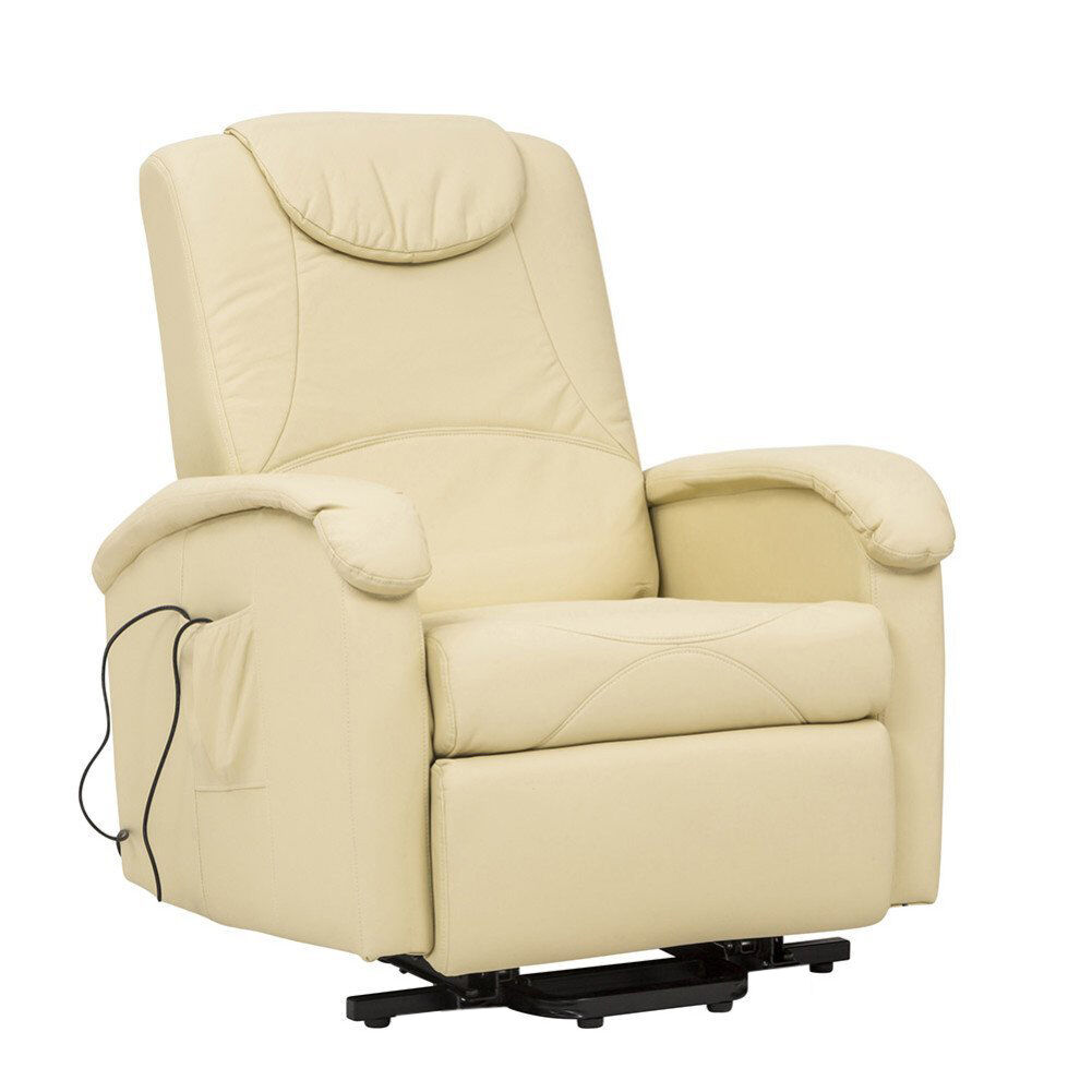 Milani Home Poltrona Relax Massaggiante Elettrica Confort Imbottita Beige Per Interno Salot Beige 72 x 106 x 95 cm