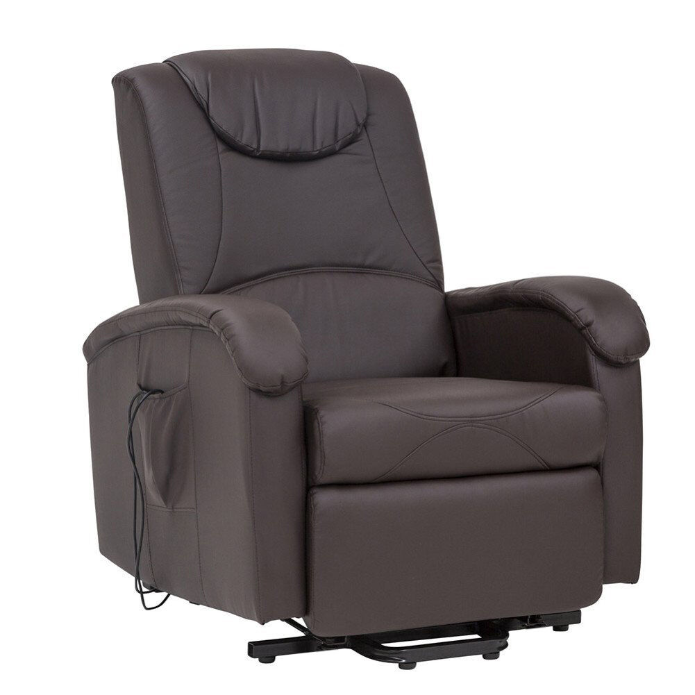 Milani Home Poltrona Relax Massaggiante Elettrica Confort Imbottita Marrone Per Interno Sal Marrone 72 x 106 x 95 cm