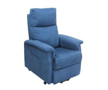 Relax e Design Poltrona Relax Lift (alzapersona) 1 Motore, mod. Monia (Microfibra blu cons 5 giorni)