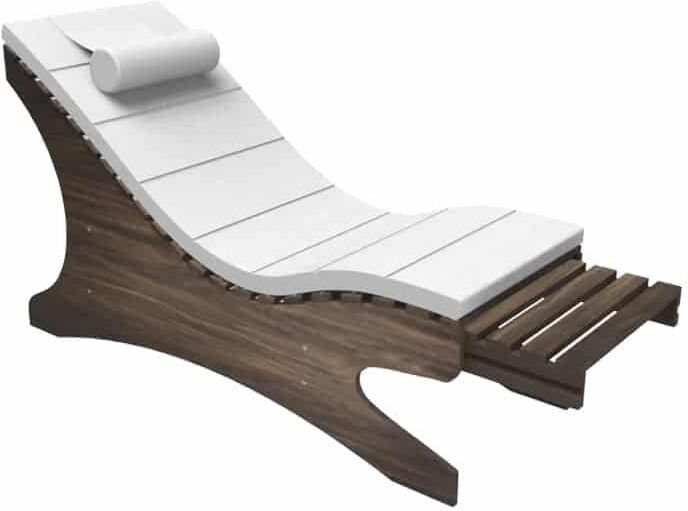 CHAISE LONGUE lettino SPA in legno chiaro o scuro