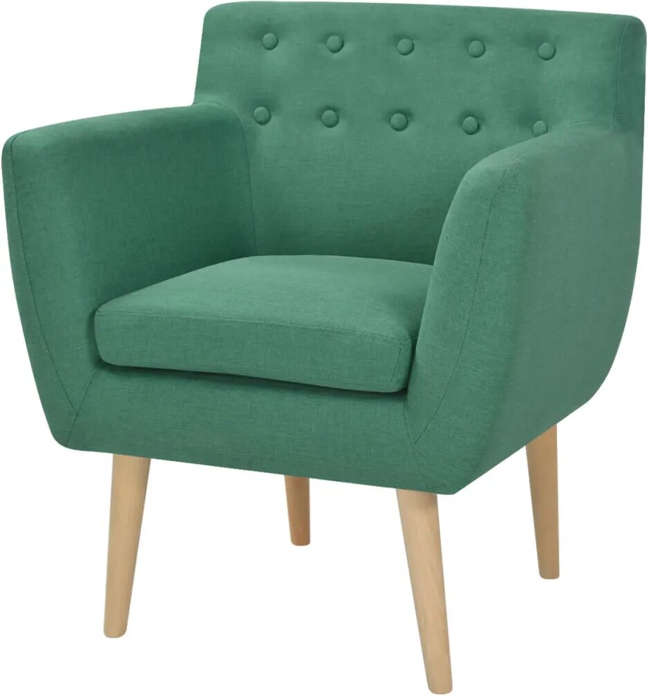 vidaXL Fauteuil stof groen