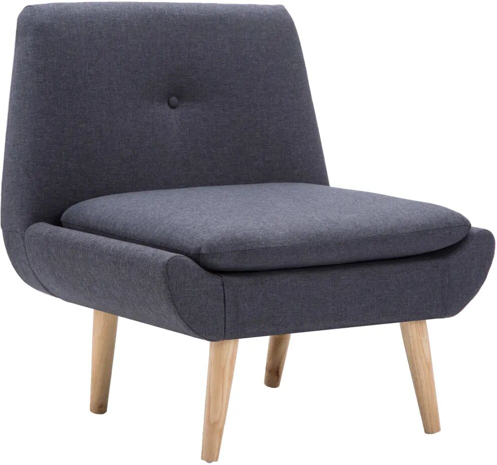 vidaXL Fauteuil stof donkergrijs