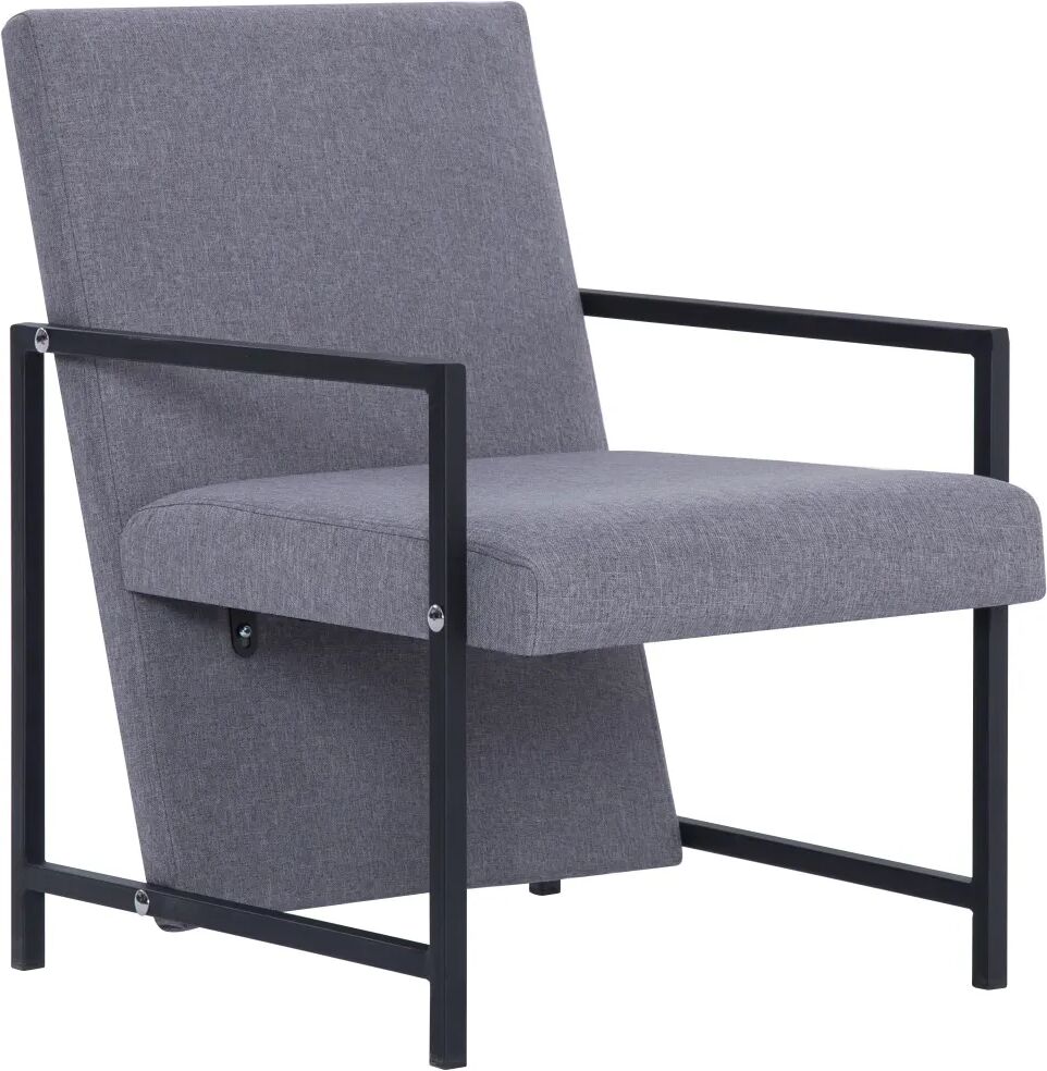 vidaXL Fauteuil stof lichtgrijs