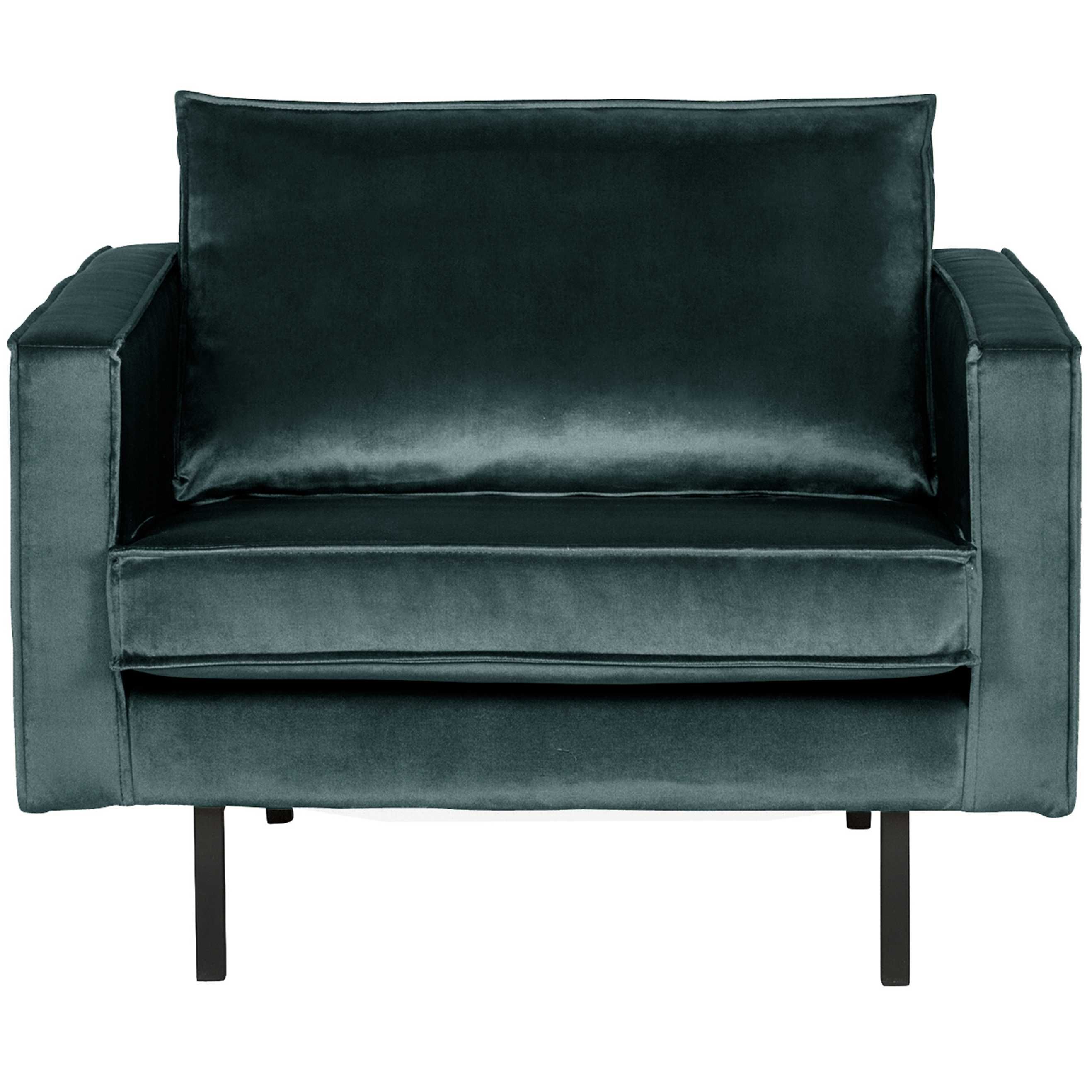 BePureHome Rodeo Velvet fauteuil teal