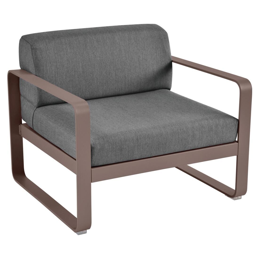 Fermob Bellevie fauteuil kussen antraciet Russet