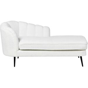 Beliani ALLIER - Chaise longue - Off-white - Linkerzijde - Bouclé