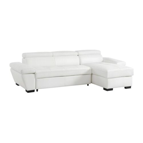 LINEA SOFA Hoekbank JONOVA - Leer - Wit - Hoek rechts