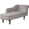 Beliani NIMES - Chaise longue - Taupe - Rechtszijdig - Fluweel