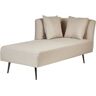 Beliani RIOM - Chaise longue - Beige - Rechtszijdig - Stof