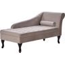 Beliani PESSAC - Chaise longue - Taupe - Rechterzijde - Fluweel