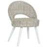 vidaXL Fauteuil kubu rattan wit