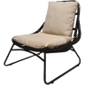 Steigerhouttrend Fauteuil Brix rotan zwart