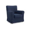 MASTERS OF COVERS Vervangende Hoes voor Fauteuil Compatibel met IKEA Ektorp Jennylund Fauteuil, Jennylund Hoes, Ektorp Jennylund Hoes, Jennylund Fauteuil Hoes, 78 x 85 x 84 cm (Katoen, Blauw)