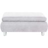 Max Winzer ® kruk Terrence, crème (beige, wit), velours stof, modern, passend bij de sofa Terrence, 90 x 60 x 43 cm