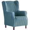 Martina Home Fauteuil hoes, elastische oorfauteuil 33x42x8 cm blauw