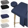 IGTOPS Spanhoes voor massagestoelen met hoofdsteunhoezen, 195 x 81 cm, massagetafel, laken, hoezen voor massagestoel, lighoes voor massagestoel, topper voor massagestoelen (6 stuks)