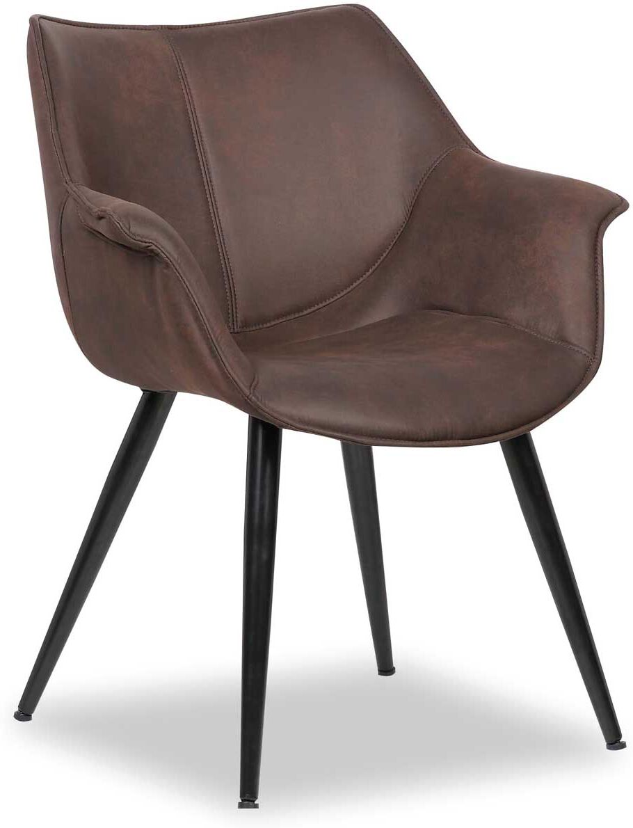 Rousseau Set van 2 stoelen Milan - bruin