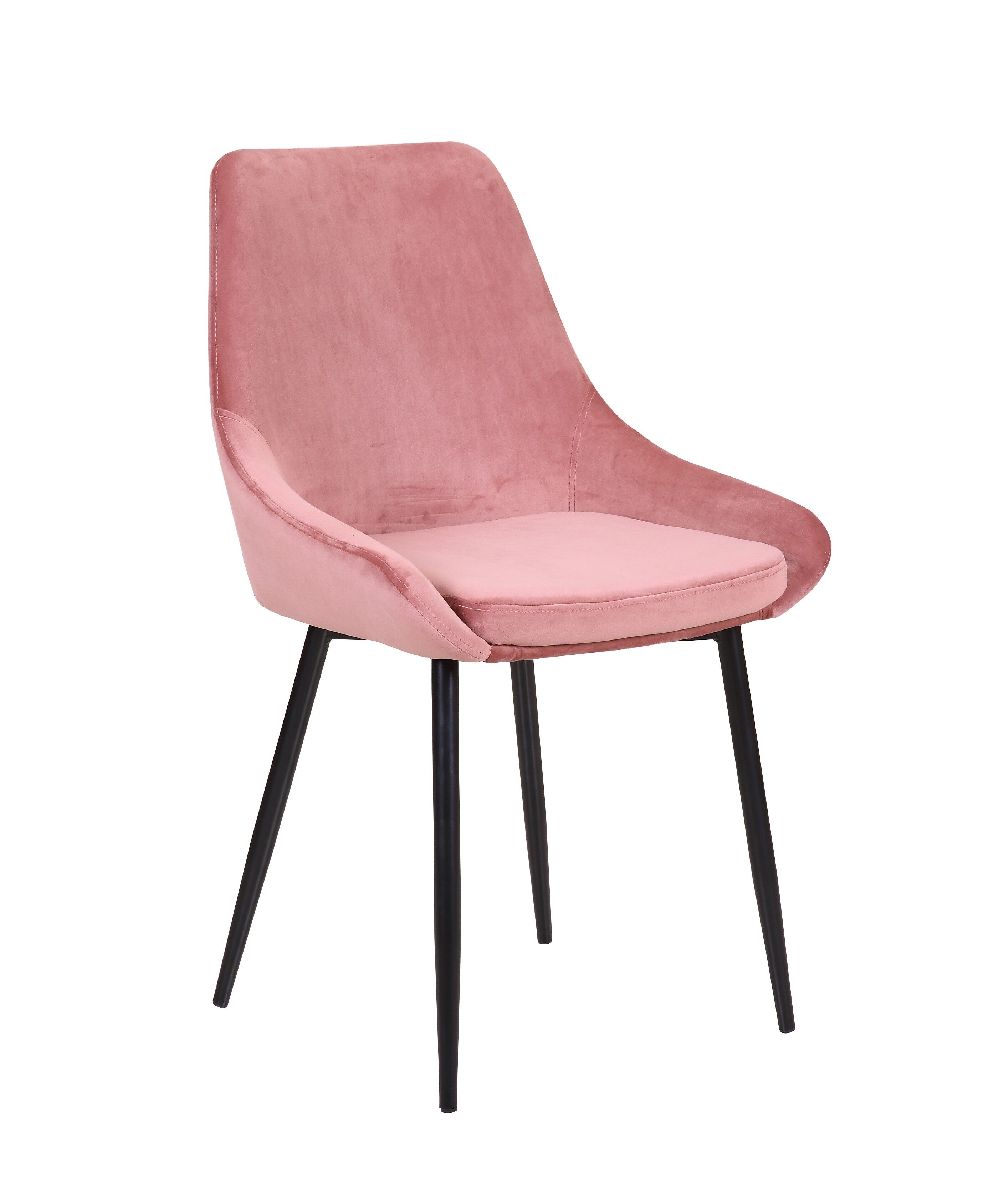 Rousseau Set van 2 fluwelen stoelen Mirano - roze