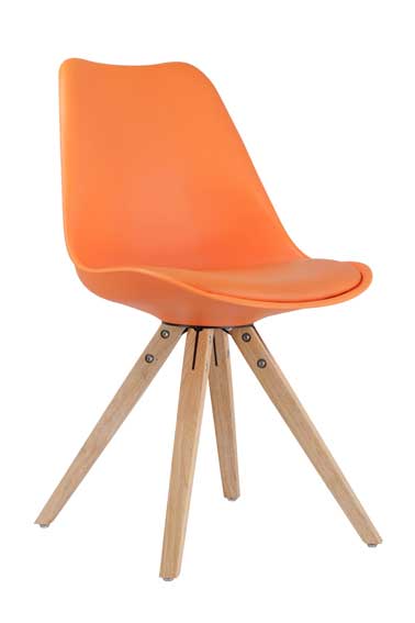 Rousseau Set van 2 stoelen Lady - oranje