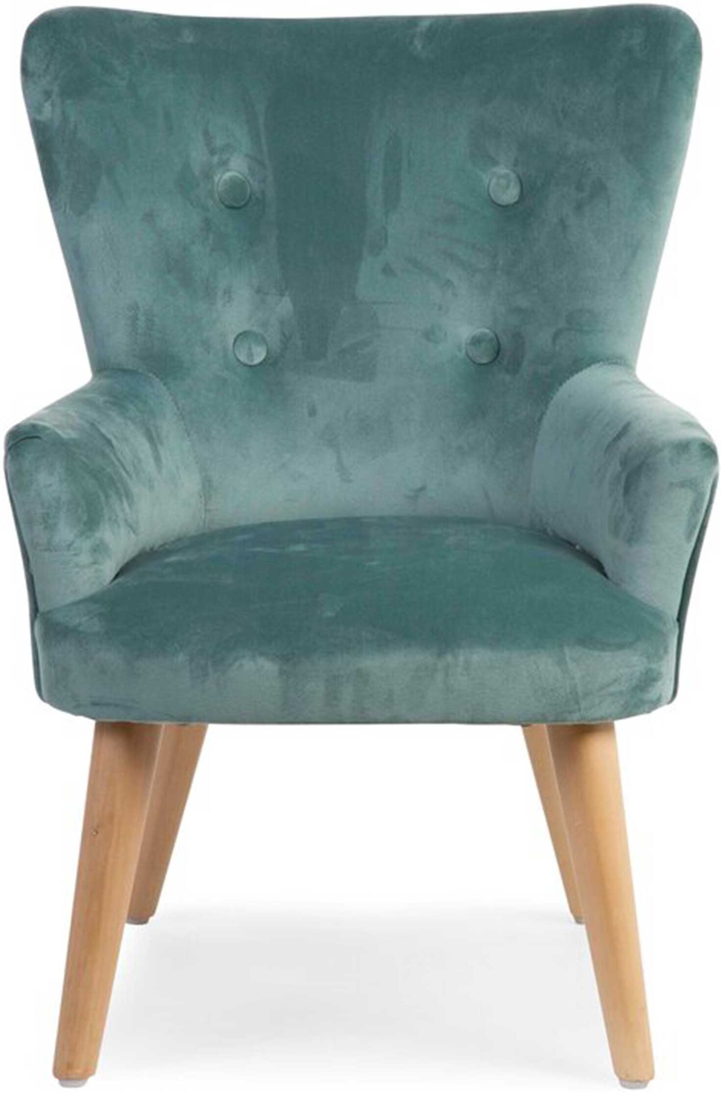 Childhome Kinderfauteuil Velvet - groen