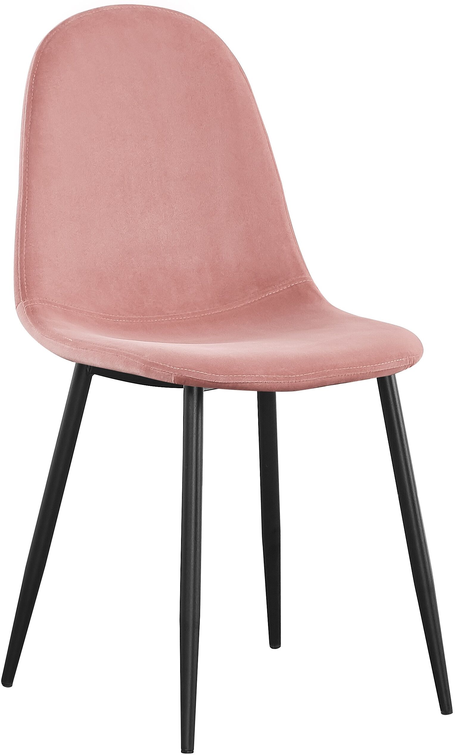 Rousseau Set van 4 fluwelen stoelen Valeska - roze