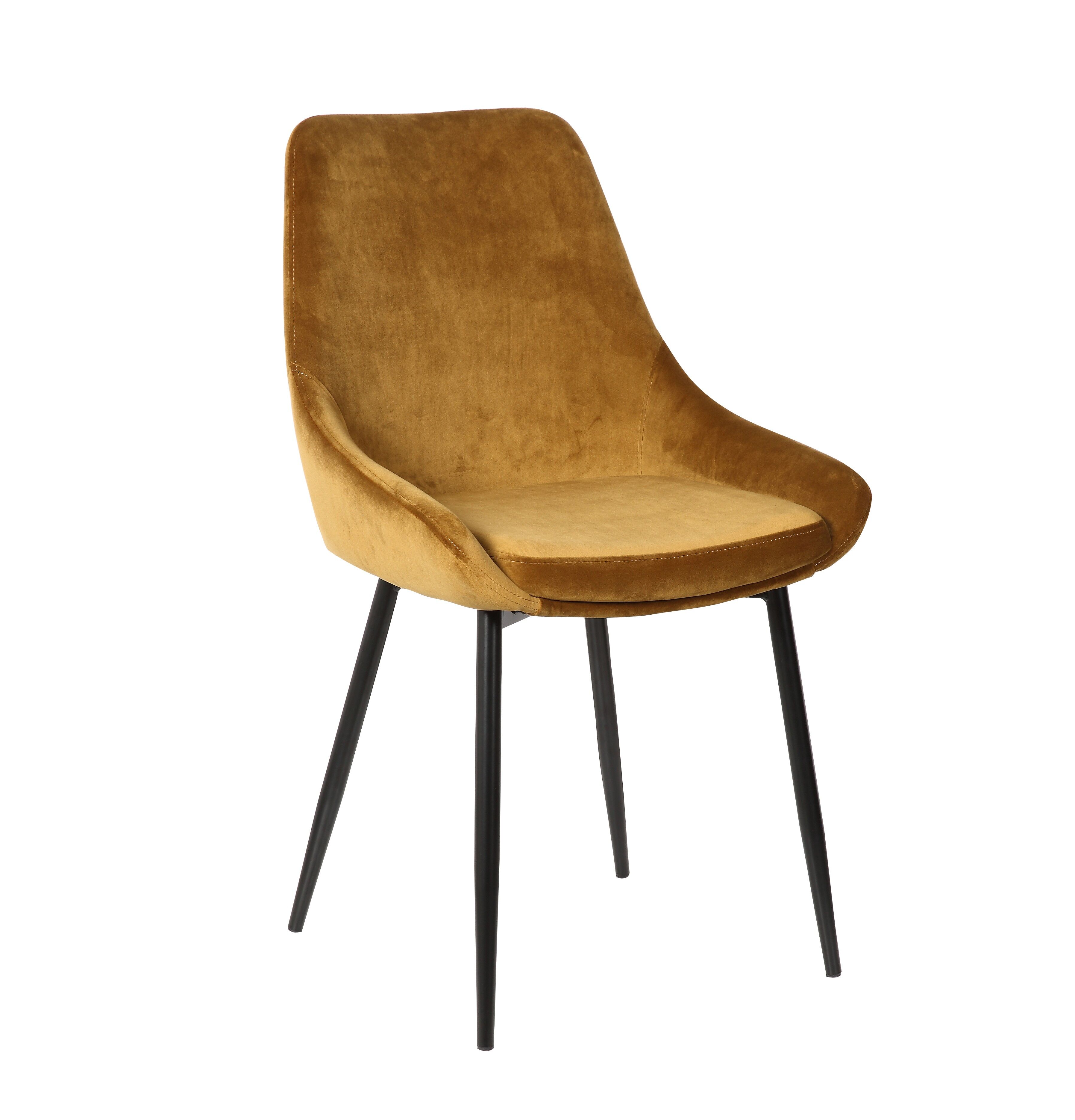 Rousseau Set van 2 fluwelen stoelen Mirano - goud