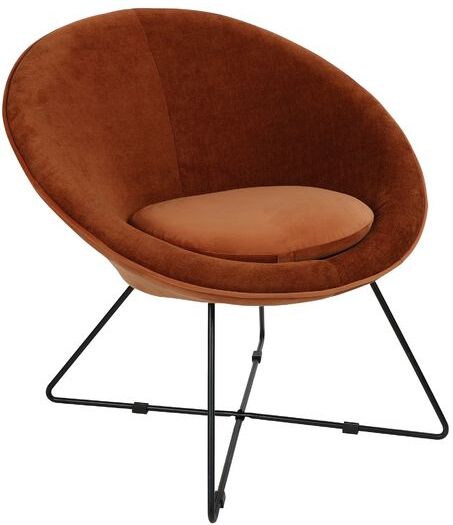 Pomax Oranje Velours Garbo Fauteuil