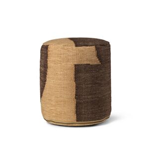 Ferm Living Forene Cylinder Pouf - Tan/chocolate