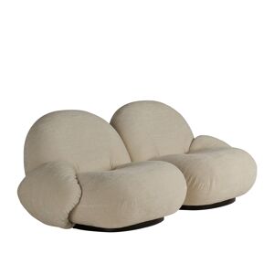 Pacha Sofa 2-Seater Full Upholstered W. Armrests, Pearl Gold, Cat 3 Gubi Harp 007 Rust