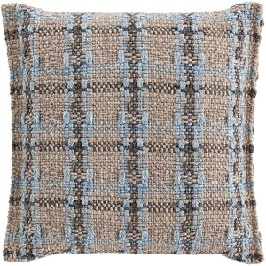 GAN Garden Layers Small Cushion - Checks Blue