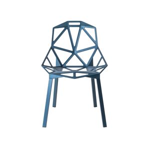 Magis Chair One Stacking Chair Blue Legs/blue Seat