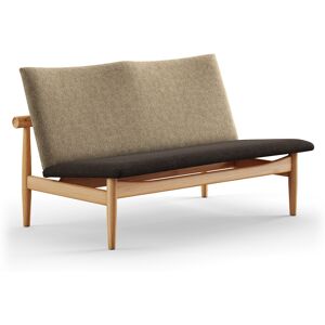 House of Finn Juhl Japan Sofa 2-Seater, Dark Oiled Oak, Cat. 2 Hallingdal 65 - 376/227