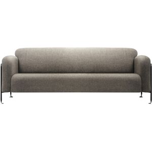 Massproductions Mega 3 Seater Sofa, Black, Fabric C+, Kvadrat - Hallingdal 65 0173