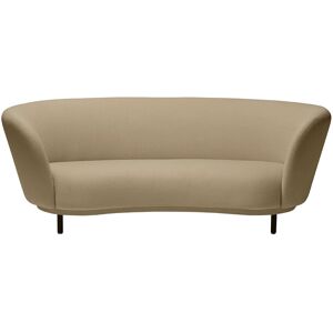 Massproductions Dandy 2 Seater Sofa, Black Stained Legs, Fabric C+, Kvadrat - Hallingdal 65 0687