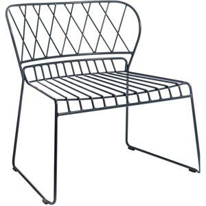 Skargaarden Resö Lounge Chair, Charcoal Grey Metal