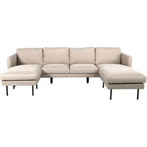 Zoom sofa U-sofa brun.