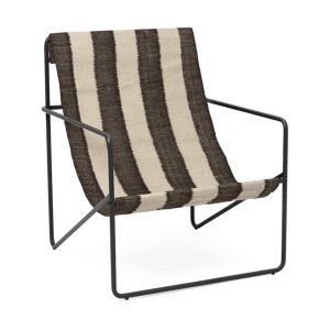 ferm LIVING Desert loungestol Black, off-white, chocolate