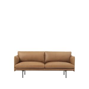Muuto Outline sofa 2-seter Refine leather cognac-Black