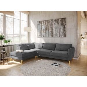 SparMax Kragerø A3 Sofa Med Sjeselong - Mørk Grå