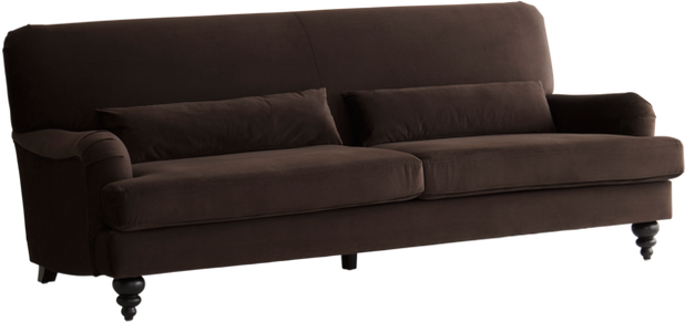 RIVERDALE sofa 3 seter Mørk brun