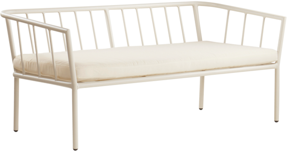 MENTON sofa 2-seter  Beige/hvit pute