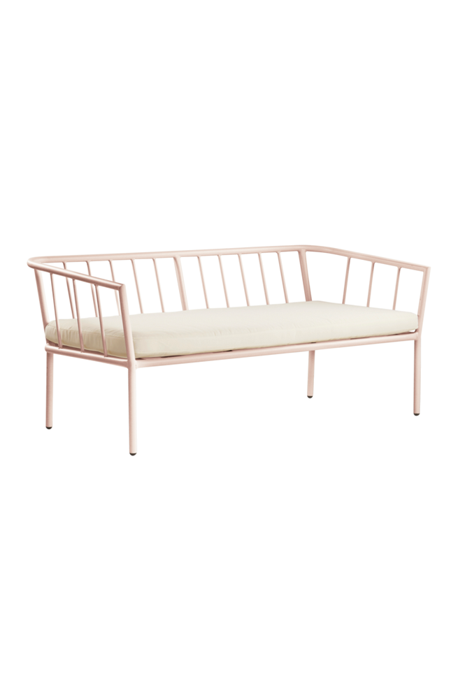 MENTON sofa 2-seter  Lys rosa/hvit